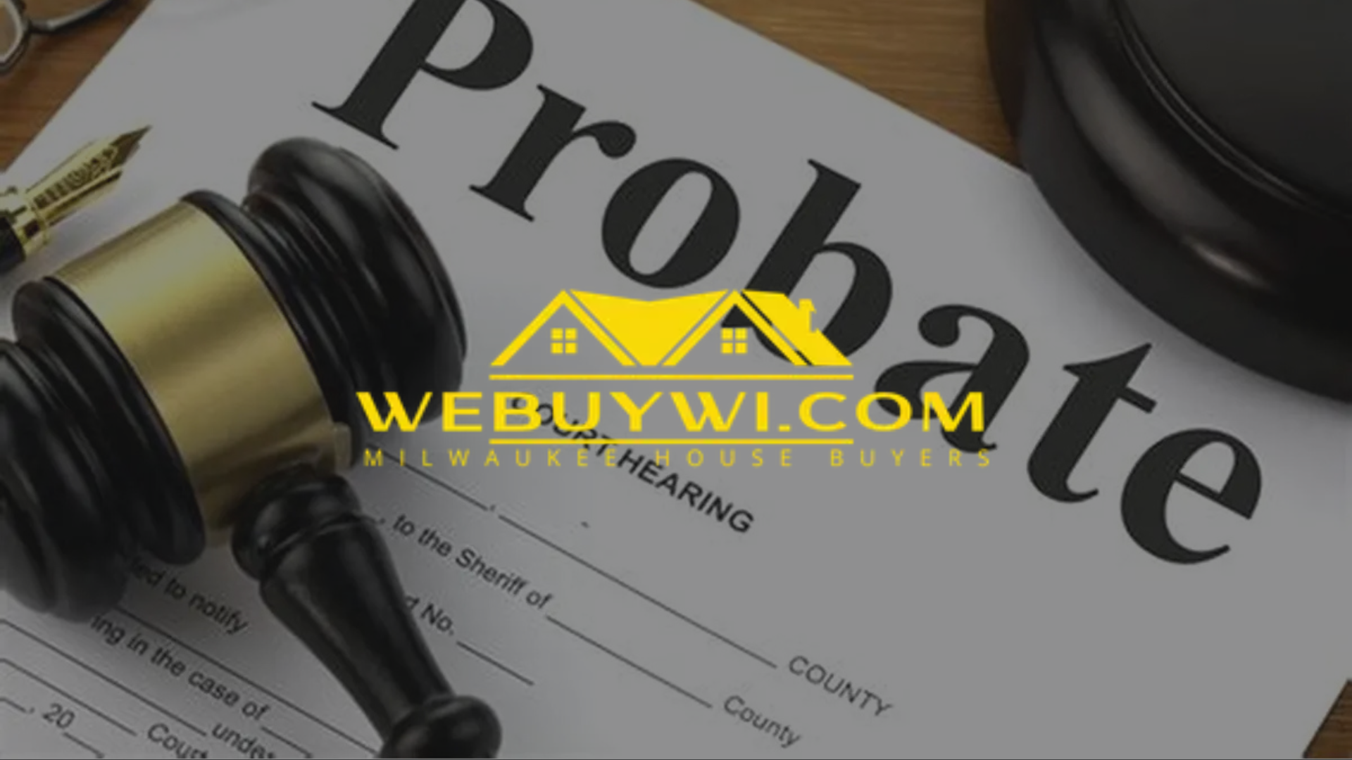 Gavel on a probate document with