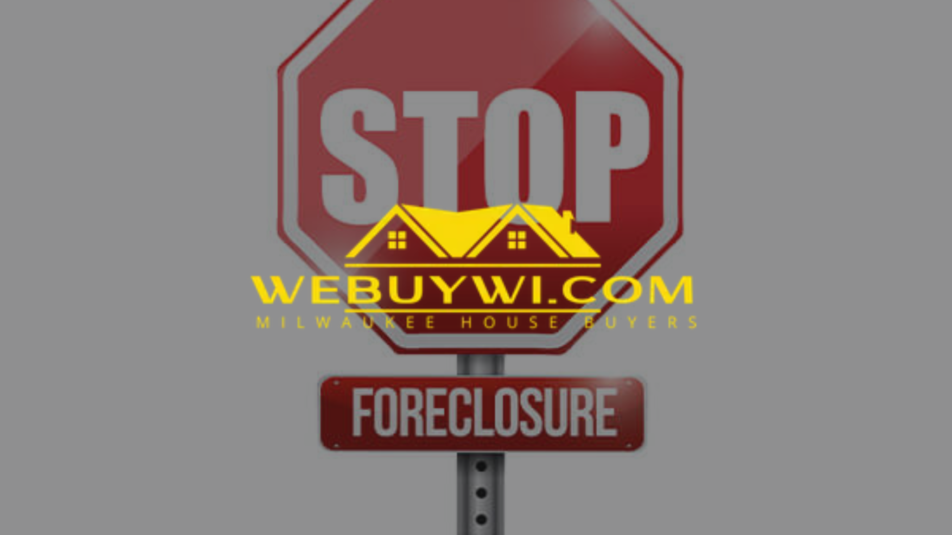 Stop sign with a house logo, 