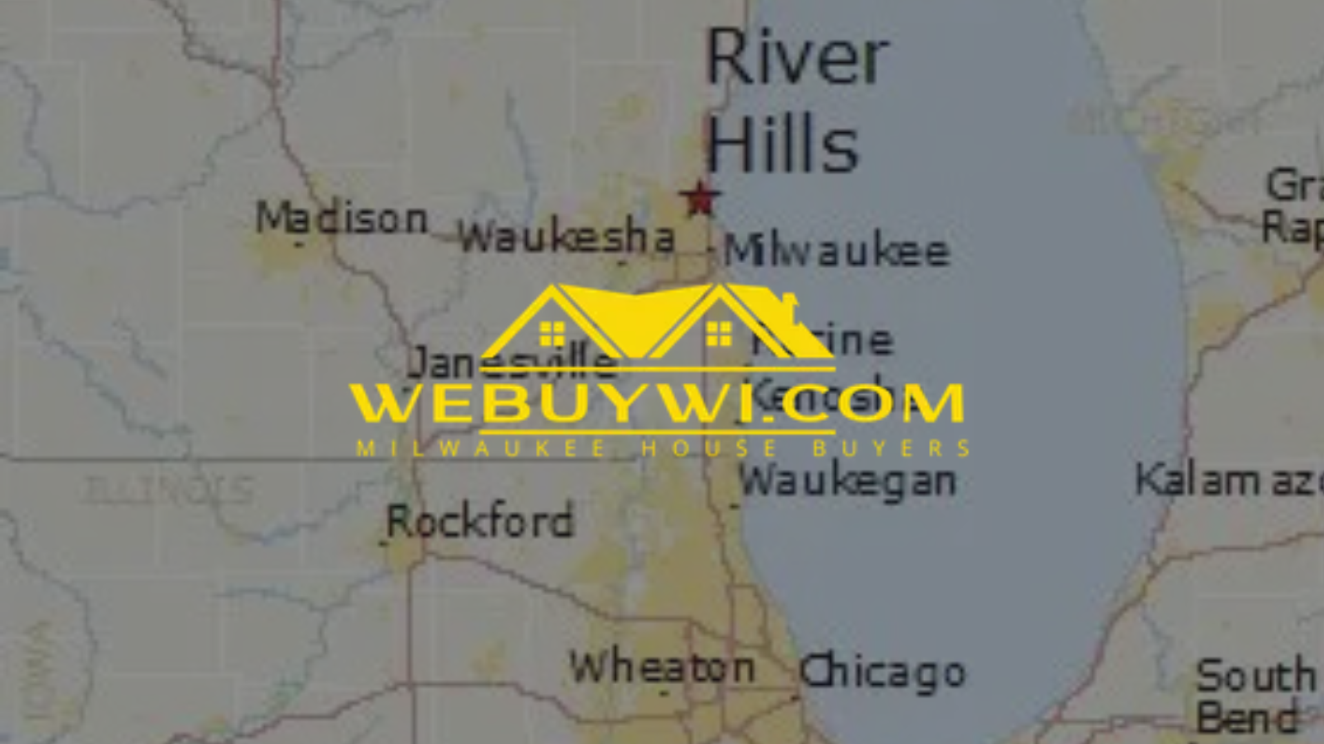 Map of Wisconsin and Illinois, with