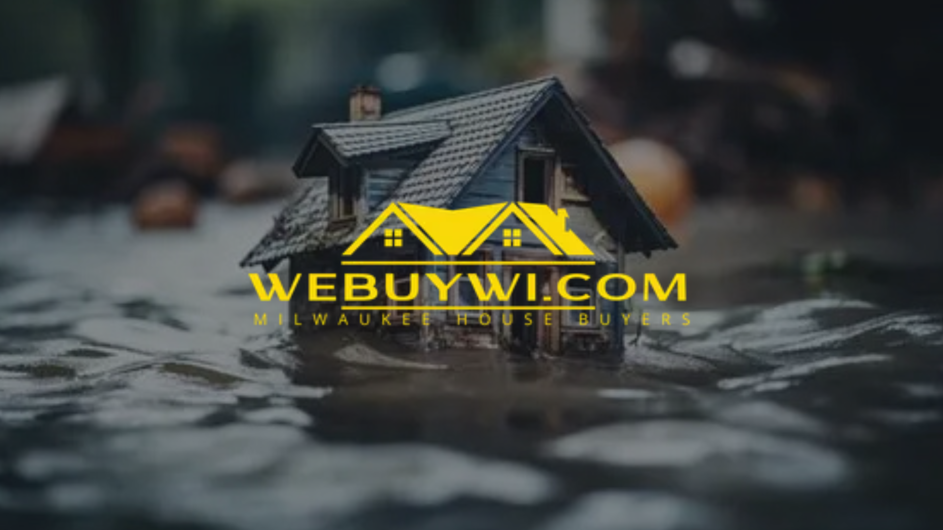 House submerged in water with a