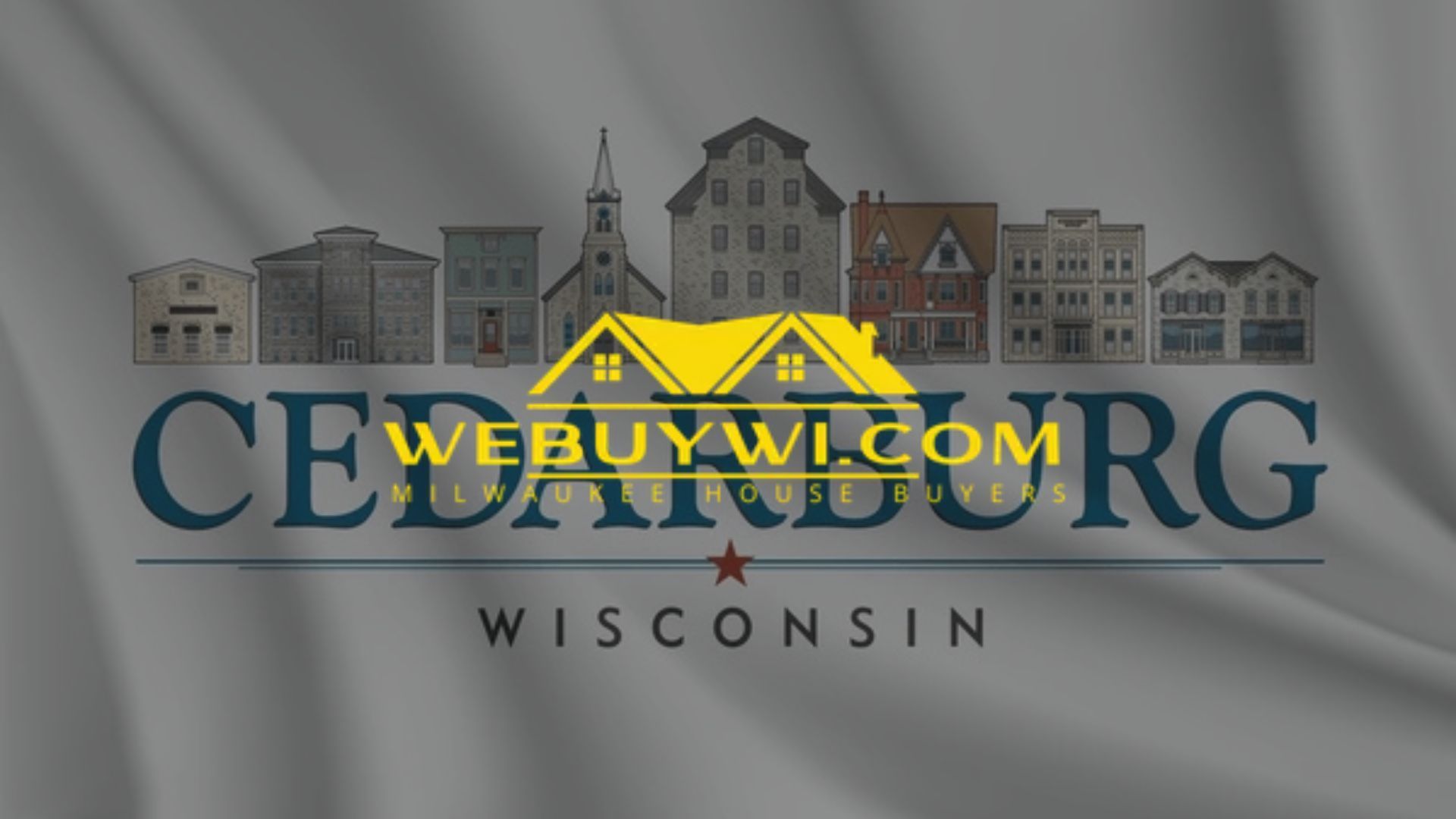 Cedarburg, Wisconsin city logo with buildings and 