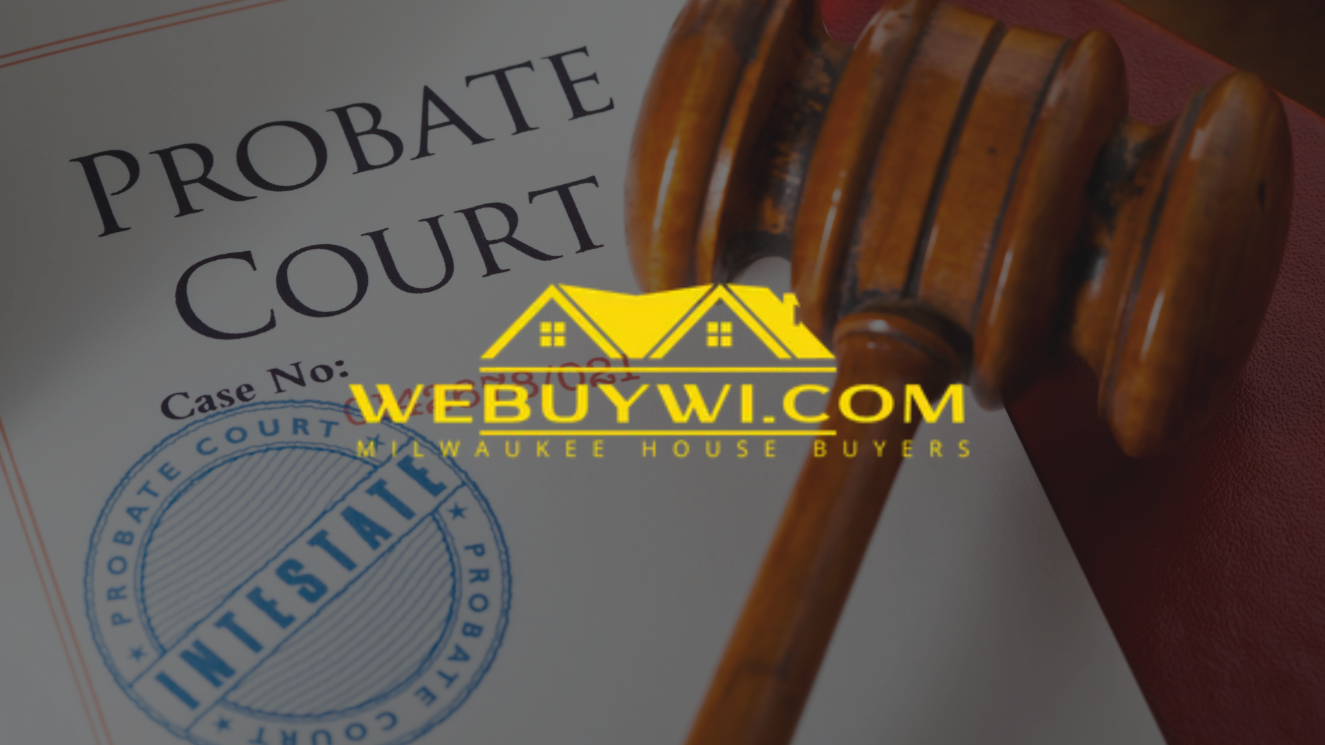 A wooden gavel is sitting on top of a paper that says