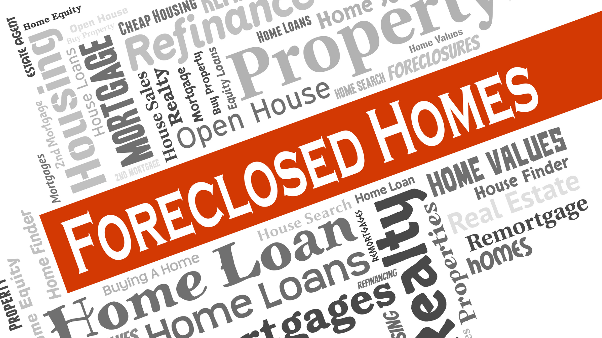 A foreclosure sign is displayed in front of a house
