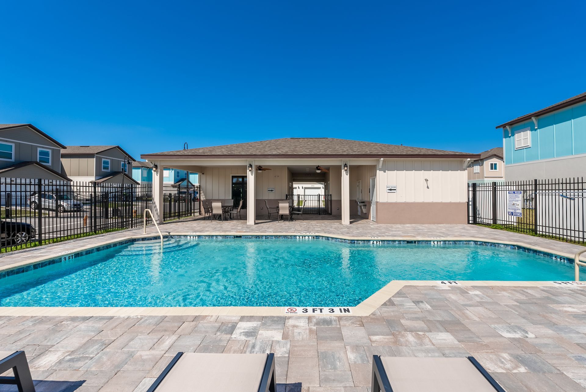 swimming pool at Whitney Place Apartments in Clearwater, FL