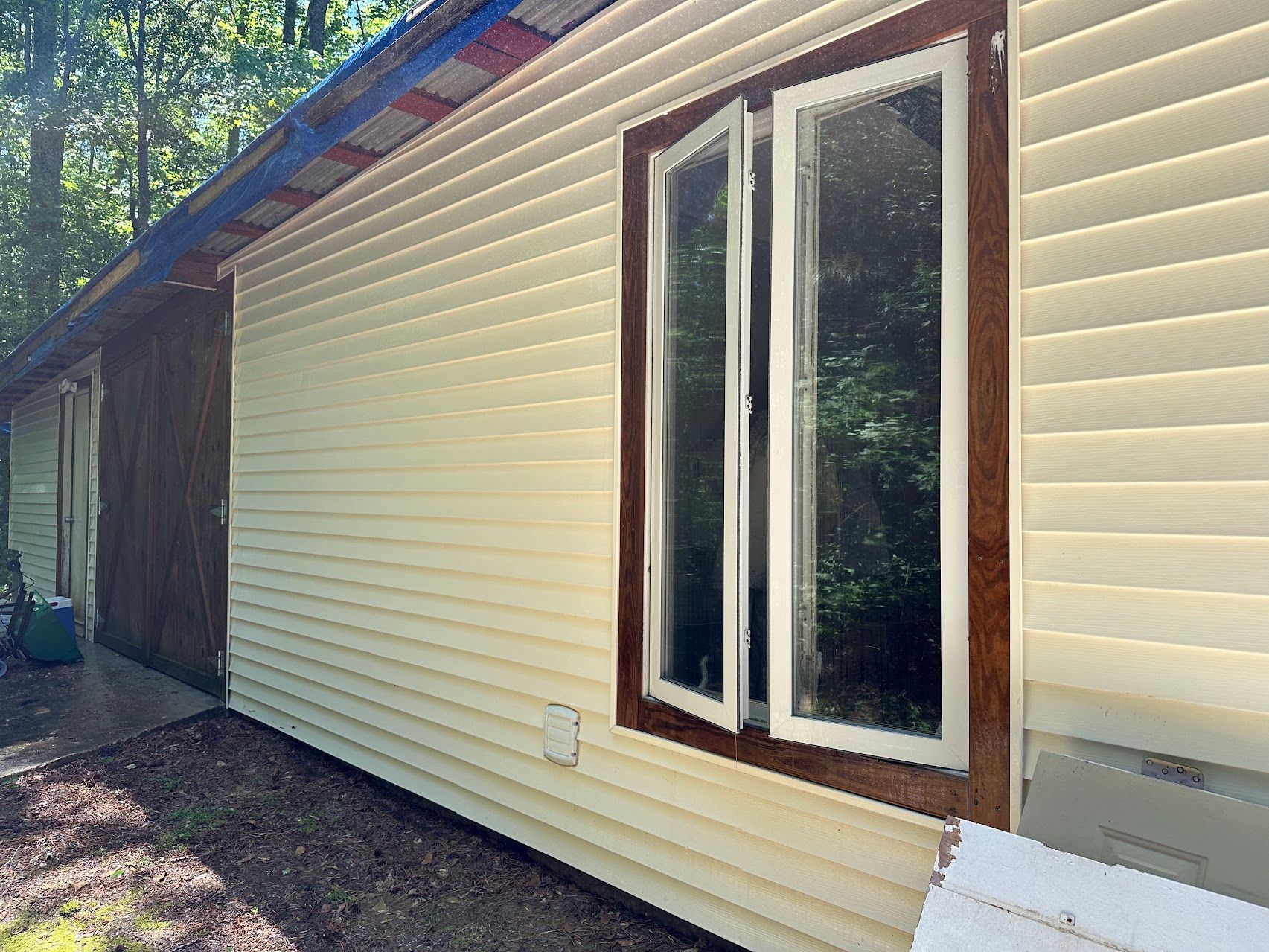 A after photo of a siding cleaning job in Gloucester, VA.