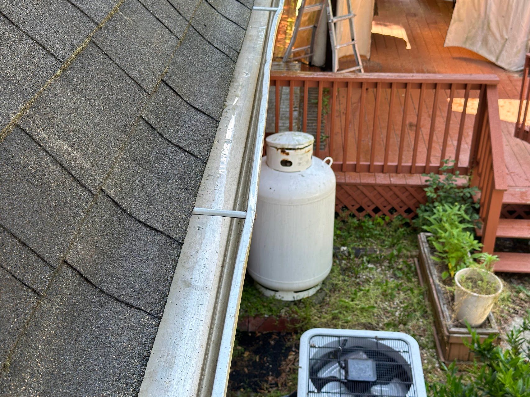 A after photo of a gutter cleaning job in Gloucester, VA.