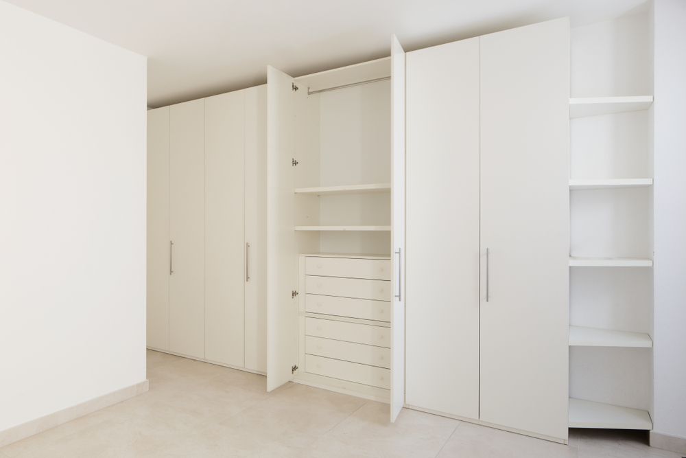 White Closet With Open Doors — Local Glassmaster in Huskisson, NSW