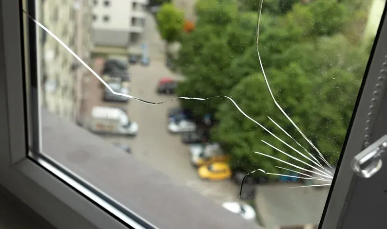 A Large Crack in A Glass Window — Local Glassmaster in Huskisson, NSW