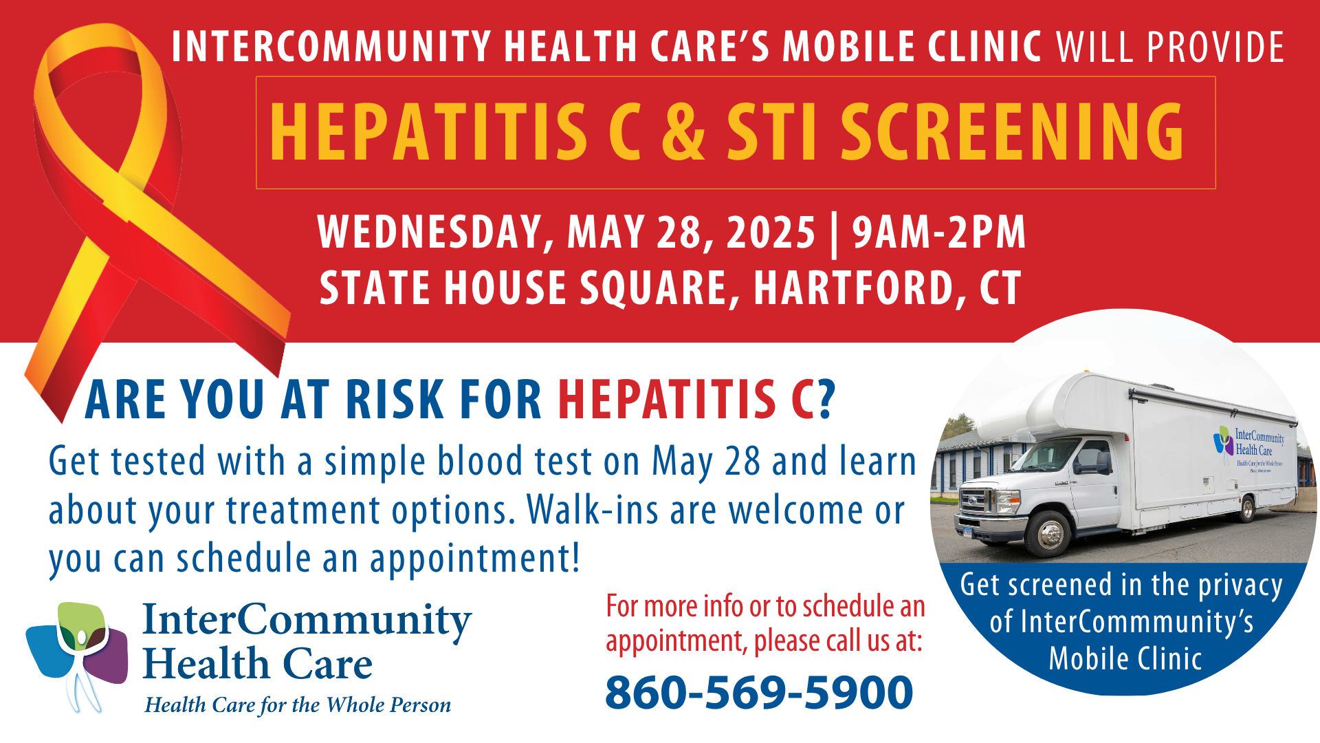 Information for East Hartford Healthy Community Connections event.