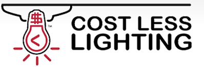 Un logo pour un éclairage à moindre coût avec une ampoule et un signe dollar.