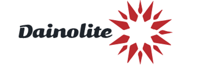 Un logo pour une entreprise appelée dainolite avec une étoile rouge sur fond blanc.