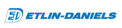 Un logo bleu et blanc pour ed etlin-daniels