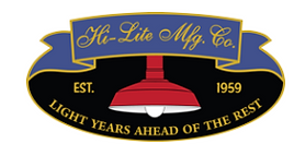 Un logo pour hi-lite mg co. montre une lampe rouge et dit à des années-lumière d'avance sur les autres