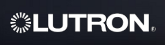 Le logo lutron est blanc sur fond noir