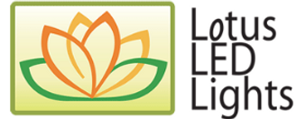 Un logo pour les lumières LED de lotus avec une fleur de lotus