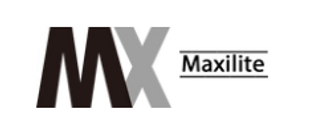 Un logo noir et blanc pour maxilite sur fond blanc
