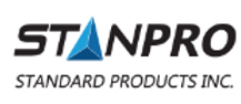 Le logo des produits standards Stanpro inc. il y a un triangle bleu dessus.