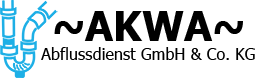 The logo for akwa abflussdienst gmbh & co. kg