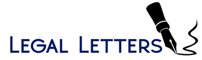 A logo for legal letters with a pen and smoke coming out of it