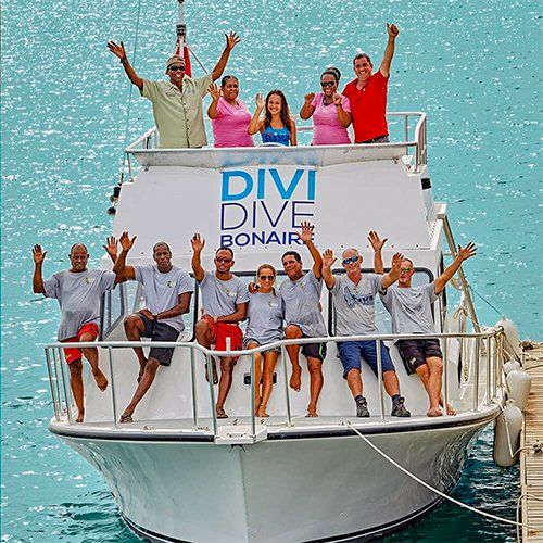 People on a dive boat, 