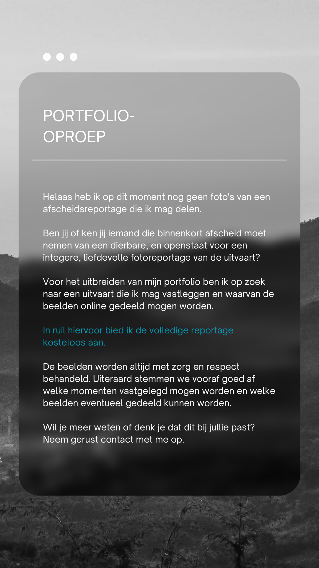 Puur Beeld Fotografie Genemuiden | Portfolio oproep