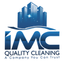 Logo for Imc Quality Cleaning: a mop and bucket in a blue 