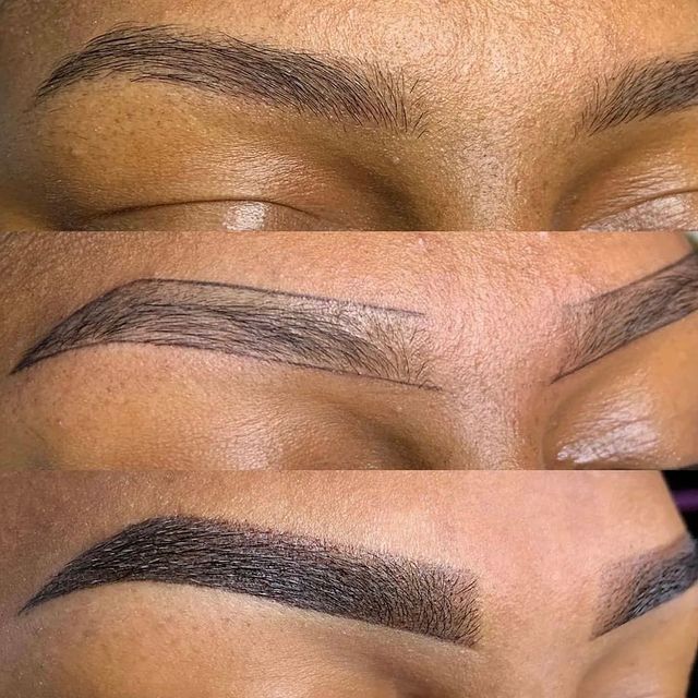 process of eyebrow tinting