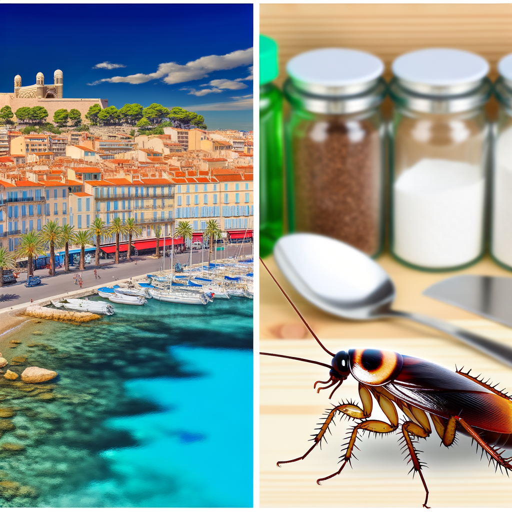 image d'une ville dans le Var et d'une blatte