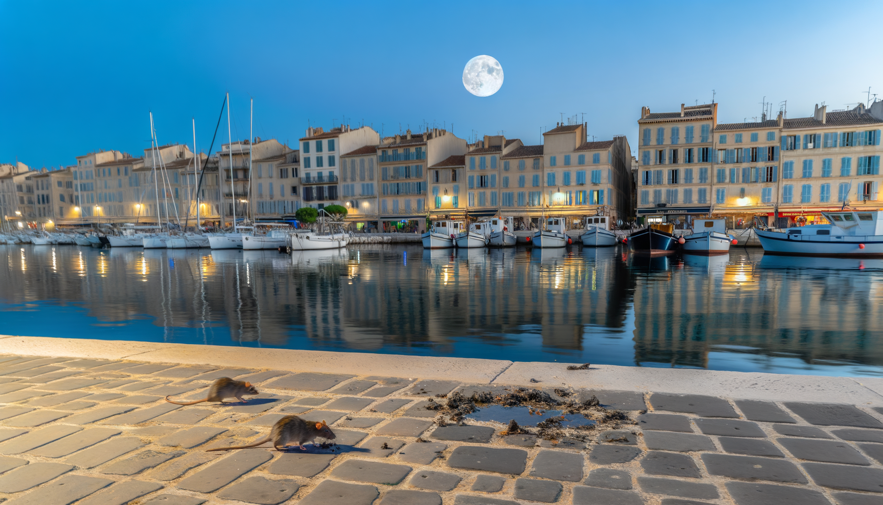 rats qui se baladent sur le port