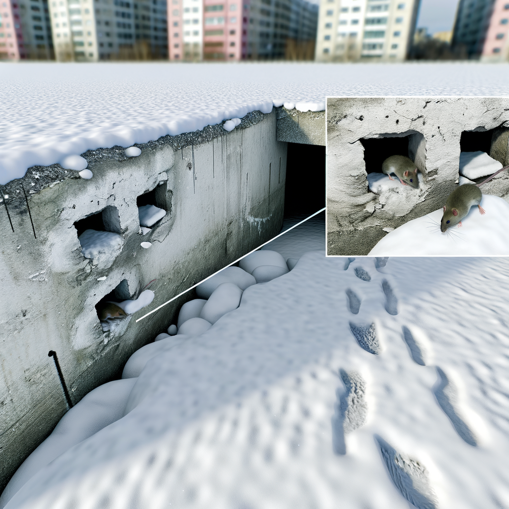 traces de rats dans la neige