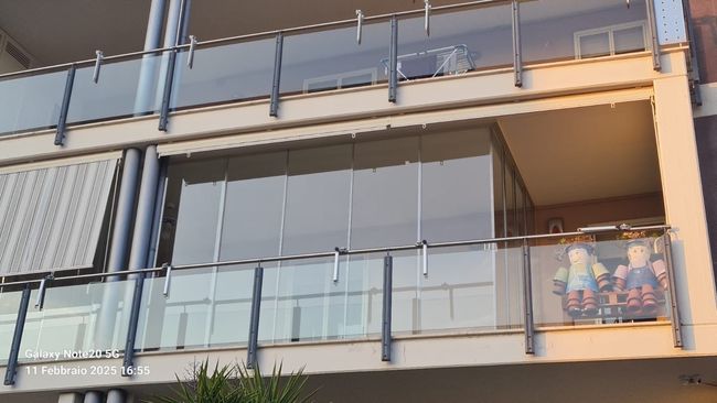 tettoia esterna su terrazzo