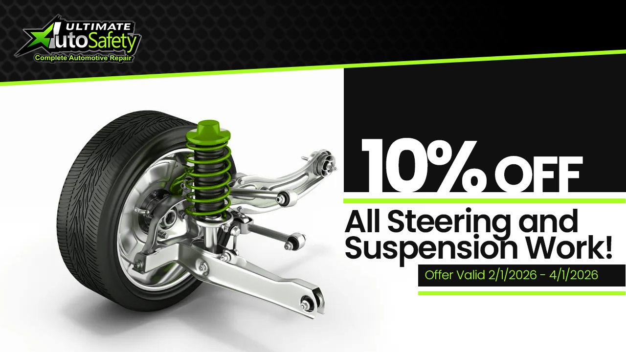  10% off maintenance and steering/suspension work. 