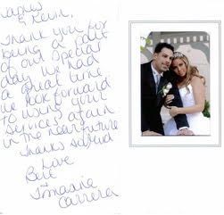 A bride and groom are hugging each other on their wedding day.