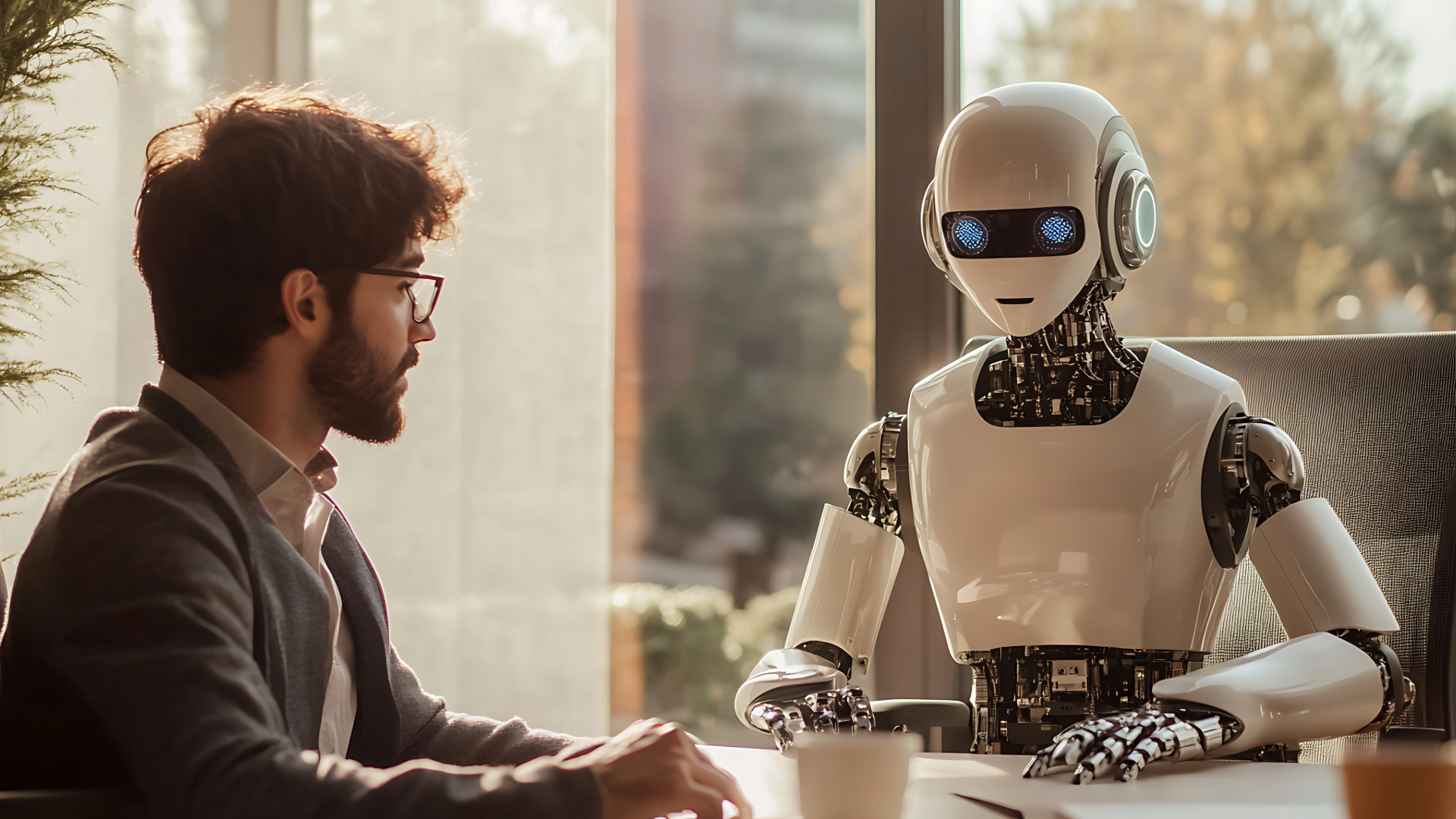 Robot assisting a human at a job