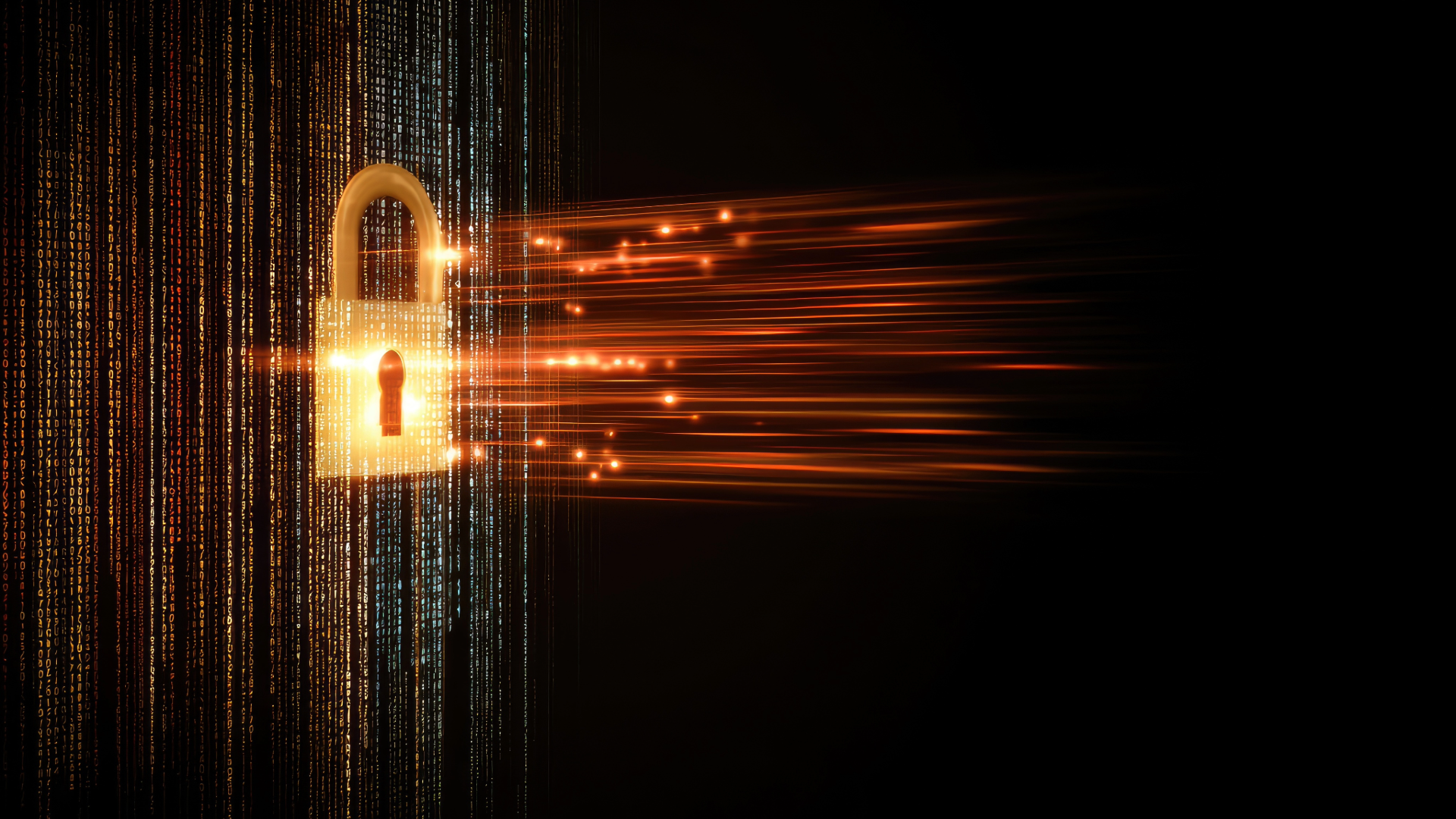 digital lock on a computer screen