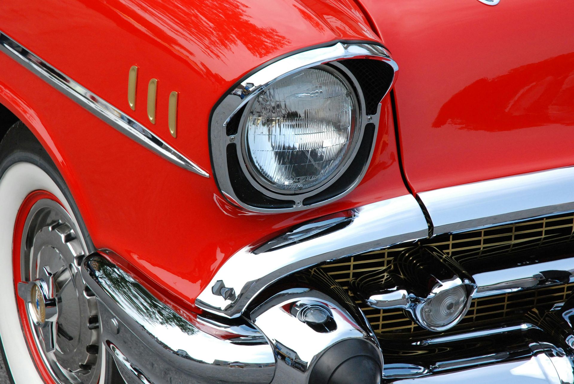 red classic car up close photo