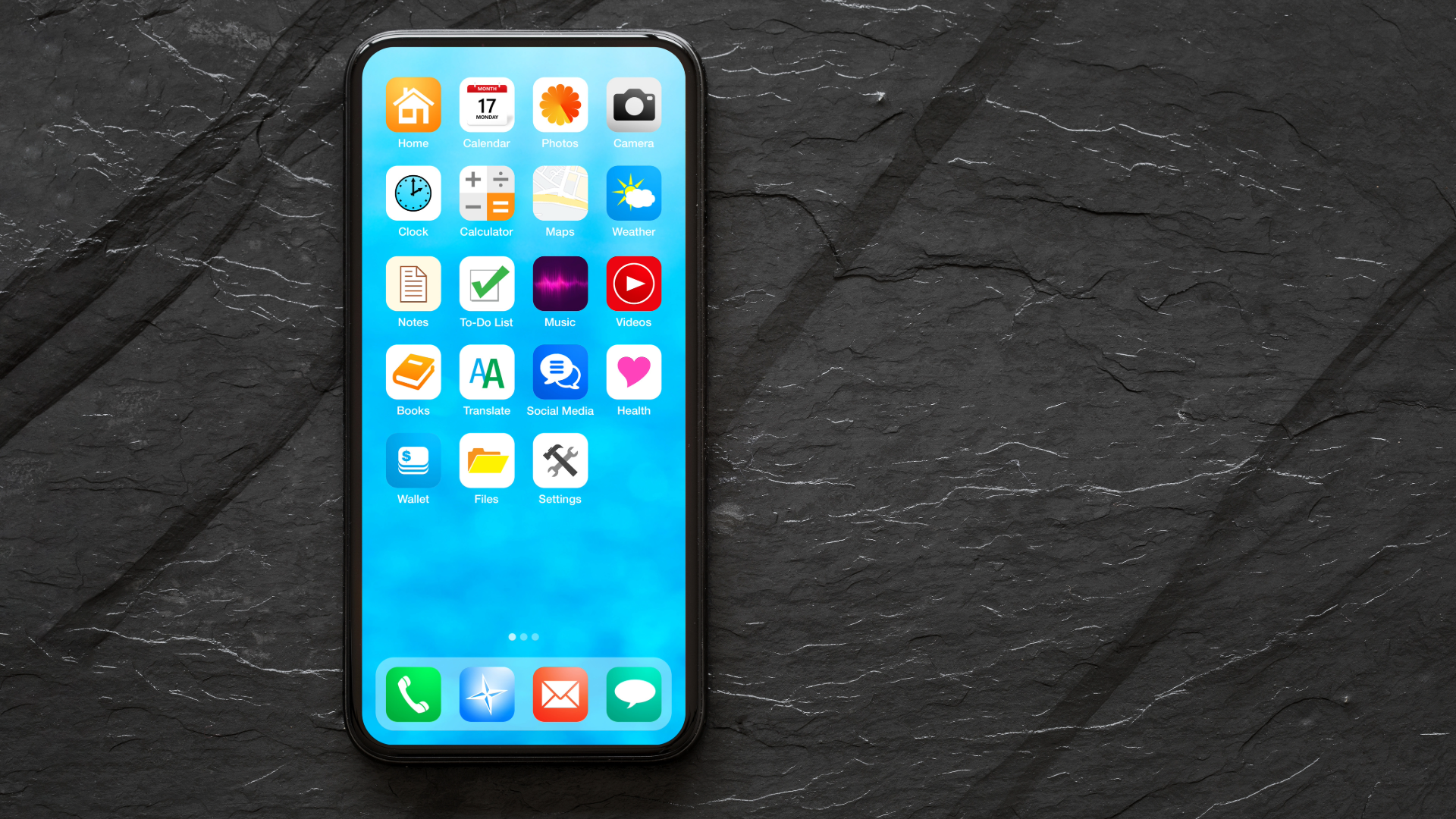 iphone on gray background
