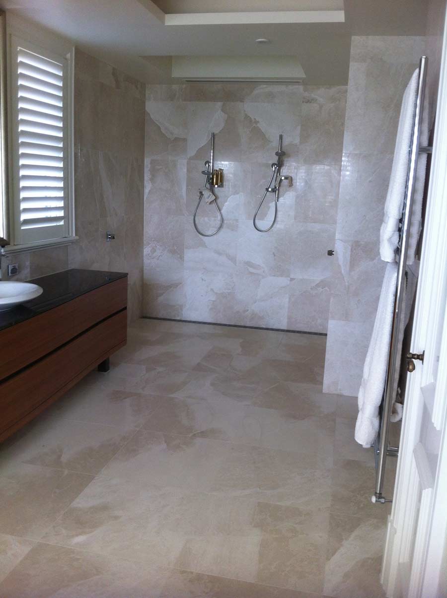textured tile shower