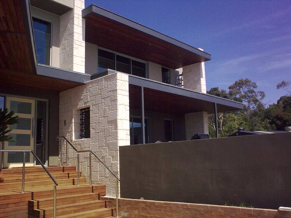 modern home with exterior tiling