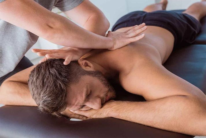 a man getting a massage