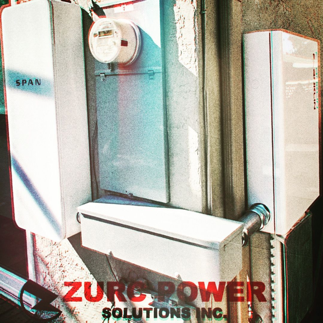 A zurc power solutions inc. sign on a wall