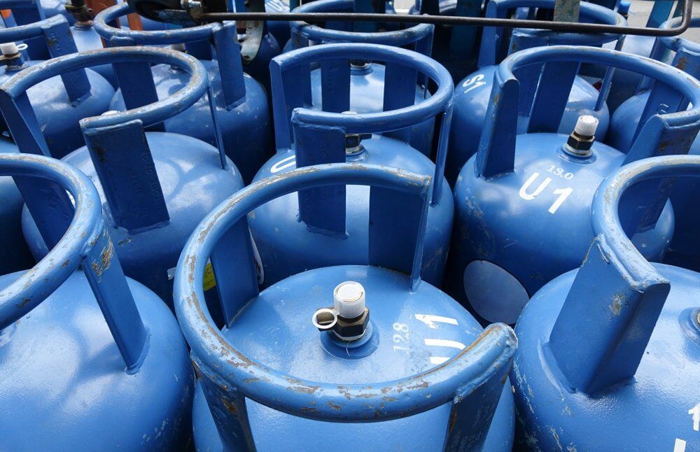 Blue Gas Bottles — Pump Supplies in Wellington, NSW