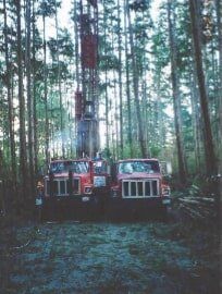 Filtration Service — Drilling Trucks In Front View in Bow,WA