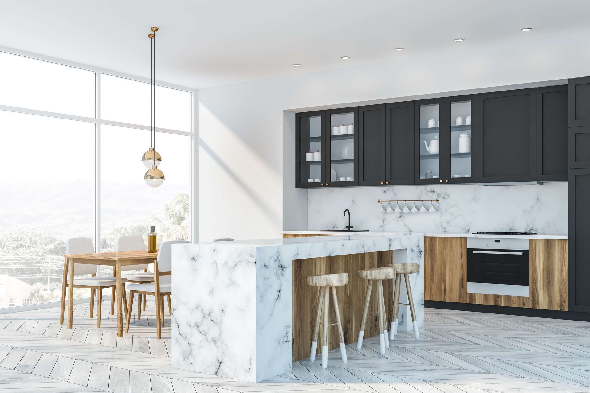 A dream home kitchen built by our kitchen cabinet makers