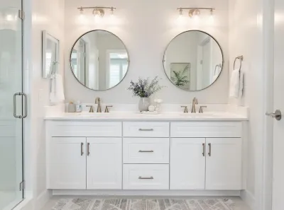 Sleek new vanity of our design
