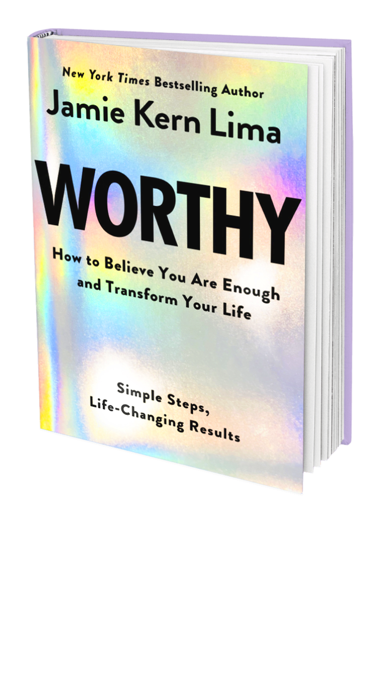A book titled worthy by jamie kern lima
