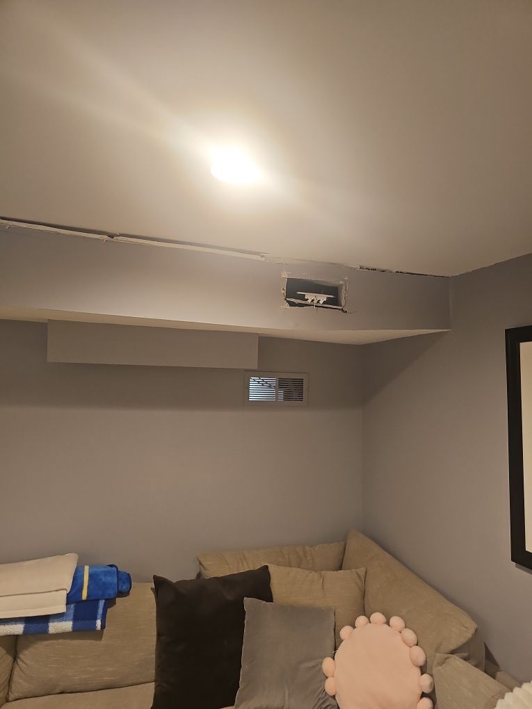 HVAC access point in finished basement