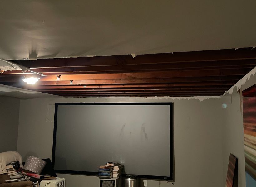 basement ceiling-before