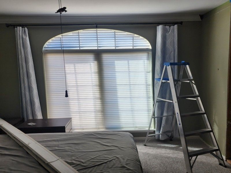 Bedroom water damage from ice dam