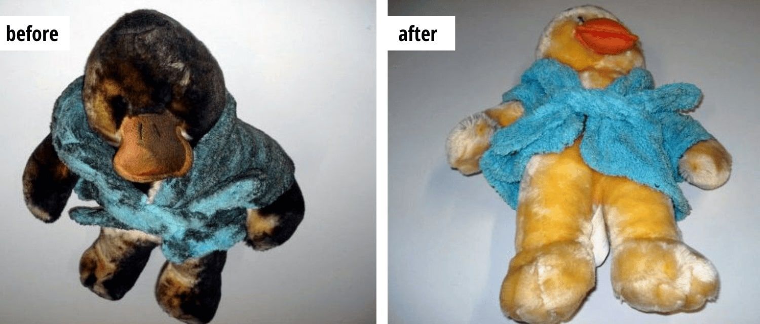 contents cleaning before and after photo